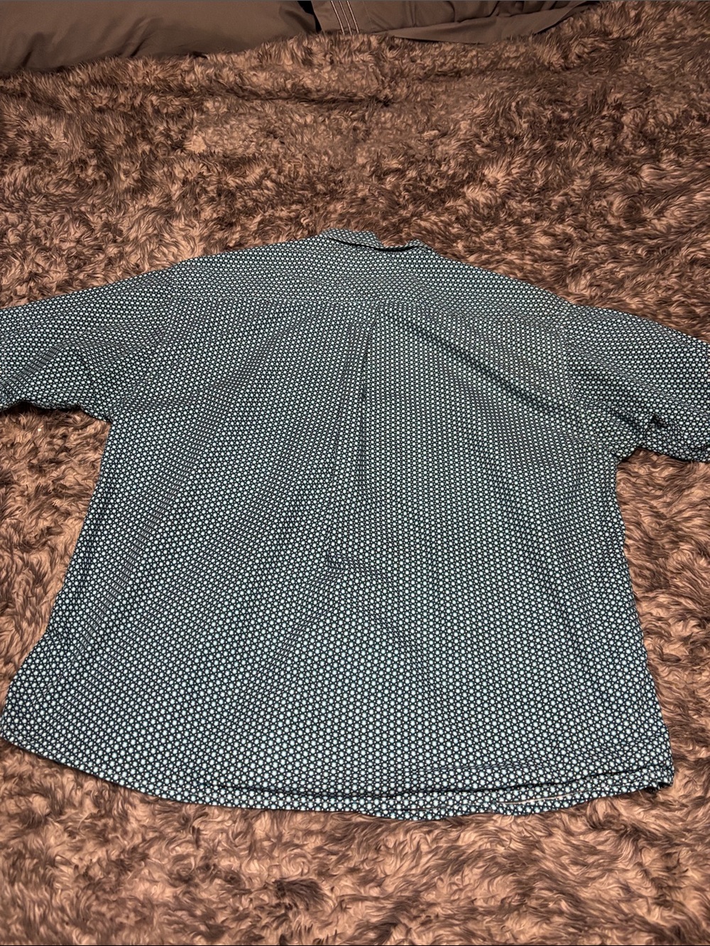 Panhandle Casual Teal Micro-Print Button-Down Shirt - Picture 4 of 4